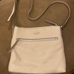 Gently used Kate Spade Jackson leather top zip large crossbody bag